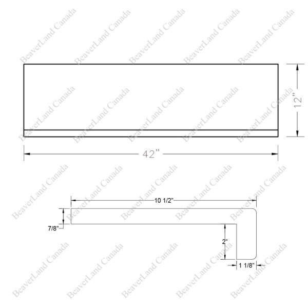 Special Order 42”*12”*7/8” Square Edge with the 2'' Return Close Red Oak