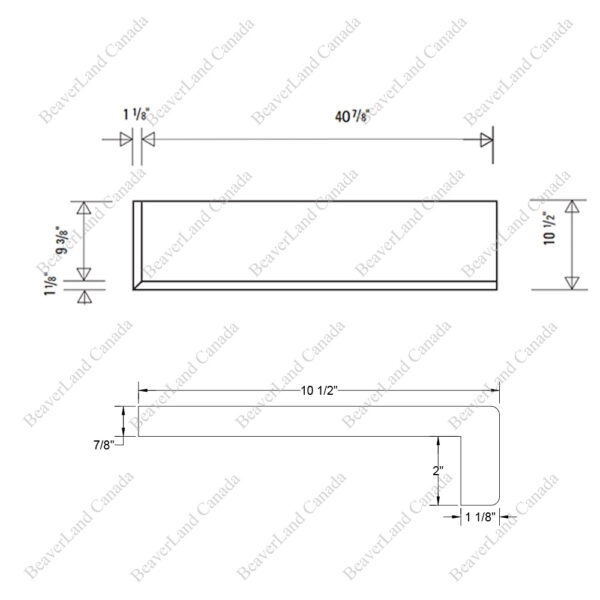 Special Order 42”*10 1/2”*7/8” Square Edge with the 2'' Return Open Left Red Oak