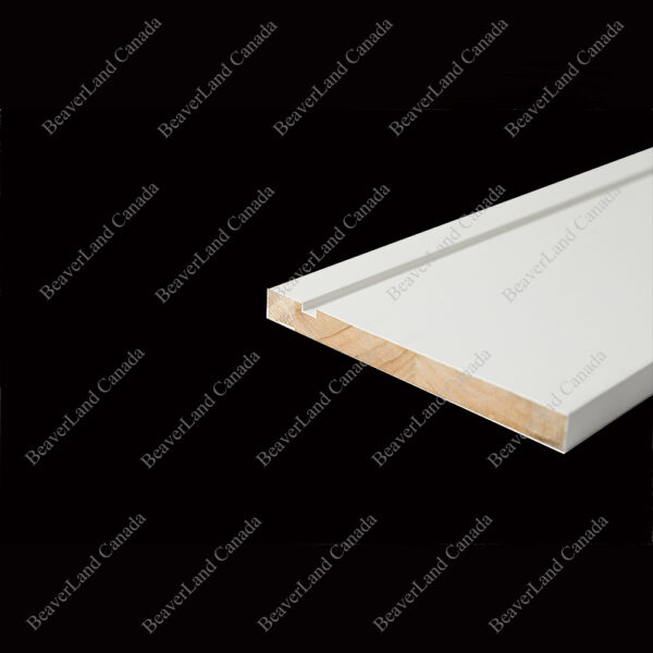 BB104 Groove Baseboard Primed White 5''*1/2'', Available in 8ft,10ft,12ft