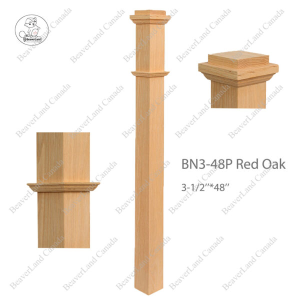 PM102 BN3-52P Plain 3 1/2''*3 1/2''*52” Red Oak - Image 4