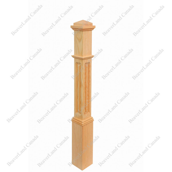 PM102 BN5-48SR Pyramid Cap 5''*5''*48” Red Oak