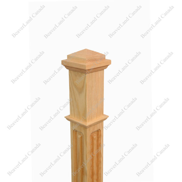 PM102 BN5-48SR Pyramid Cap 5''*5''*48” Red Oak - Image 2