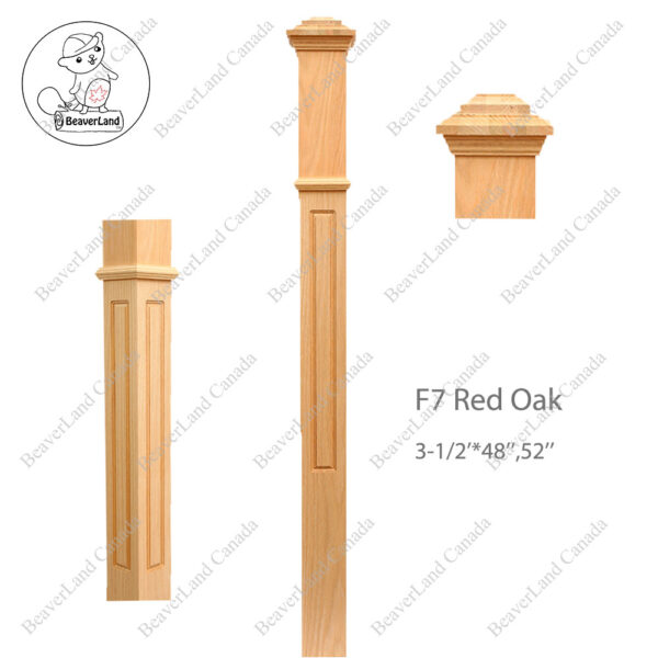 PF107 F7 Fluted 3'', 3-1/2'',4'' Red Oak - Image 12