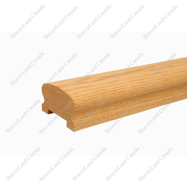 H101 HC 2 1/2”*2 7/8” 1 3/4'' Grooved Handrail Red Oak