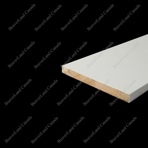 BB103 Flat Baseboard Primed White 5-1/4''*1/2'', Available in 8ft,10ft,12ft