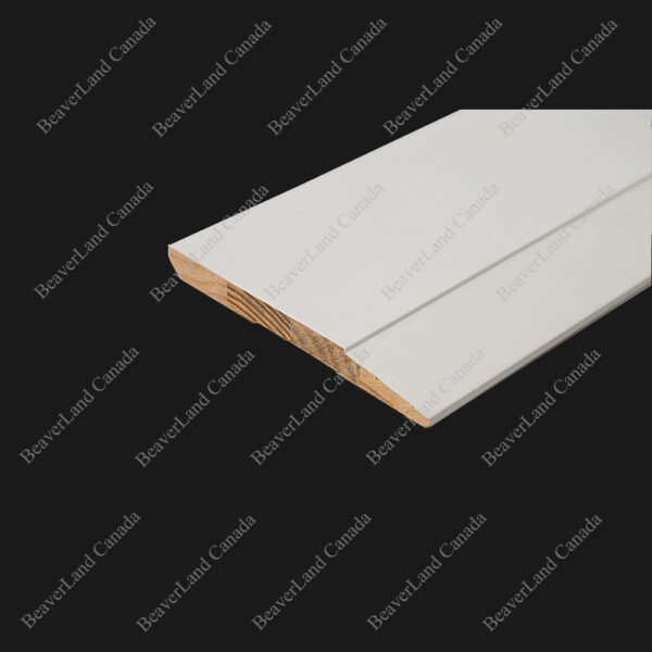 BB102 Step-Beveled Baseboard Primed White 5-1/2''*1/2'', Available in 8ft,10ft,12ft