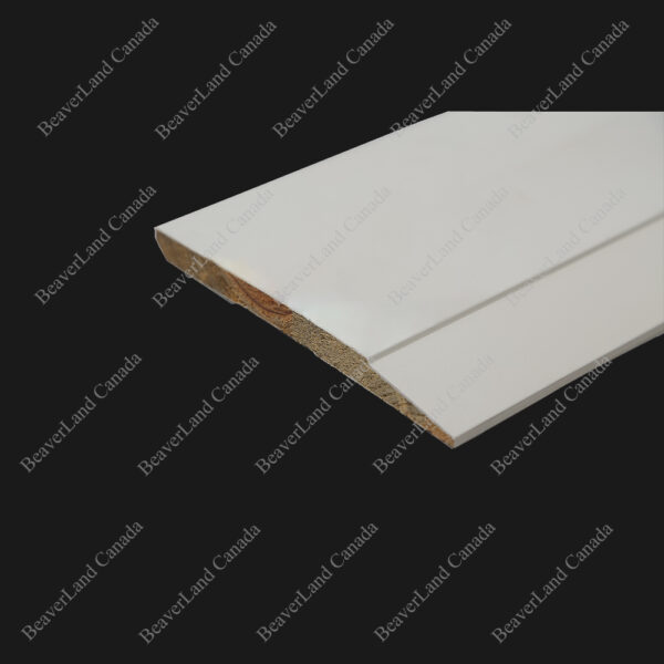 BB102 Step-Beveled Baseboard Primed White 6-1/4''*1/2'', Available in 8ft,10ft,12ft