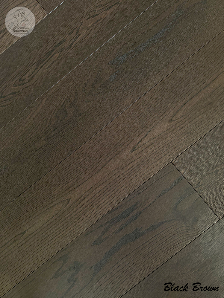 Oak Engineered Flooring-Black brown 6-1/2''*3/4'' 26.86sqft/box - Image 3