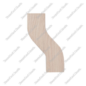 H HS-B-22 S Shape 6'' Left Red Oak