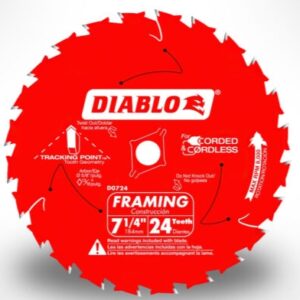 Diablo Saw Blade 7-1/4''/184mm   24Teeth