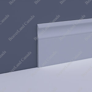 B B5WC Flexible Colonial Baseboard Primed White 5” (Width) * 1/4” (Thick), With Peel Off Glue, Available in 8ft