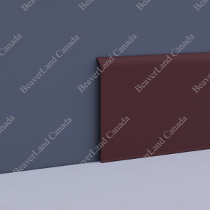 BSB PVC Flat Baseboard S127-E Brown 5” (Width) * 1/4” (Thick), Available in 8ft, Light Brown (Sell by Feet 164ft/roll)