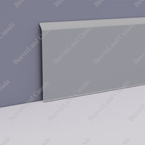 BSB PVC Flat Baseboard S152-H Grey 6” (Width) * 1/4” (Thick), Light Grey (Sell by Feet 100ft/roll)
