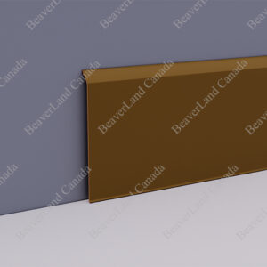BSB PVC Flat Baseboard S152-H Brown 6” (Width) * 1/4” (Thick), Light Brown (Sell by Feet 100ft/roll)